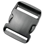 Пряжка фастекс 50 мм 1-15433/1-05432 (2 части) две регулировки черный Duraflex